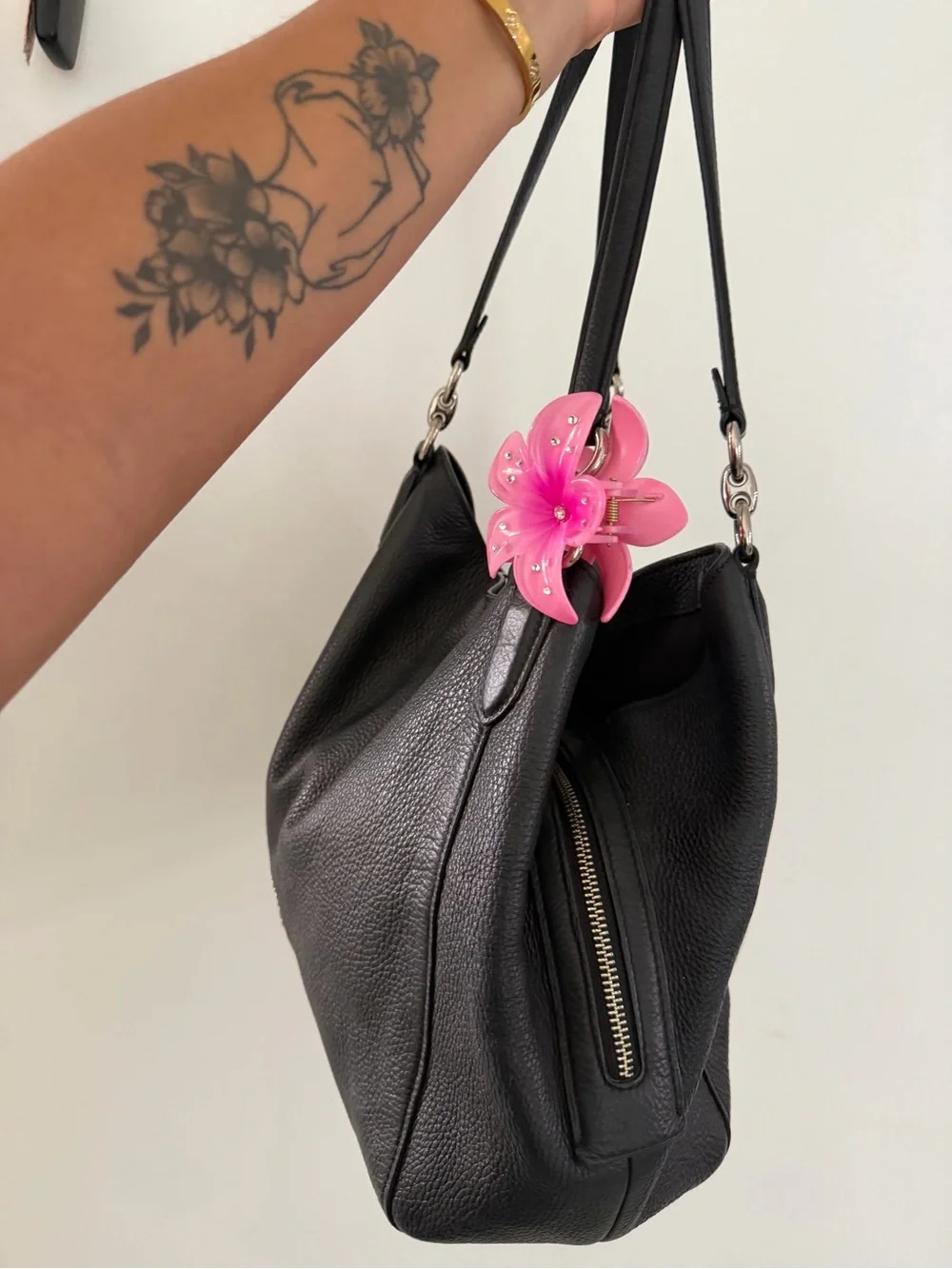 Coach Black Leather Shoulder Bag